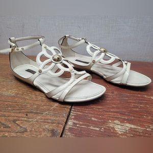 Louis Vuitton Cream Gladiator Sandals